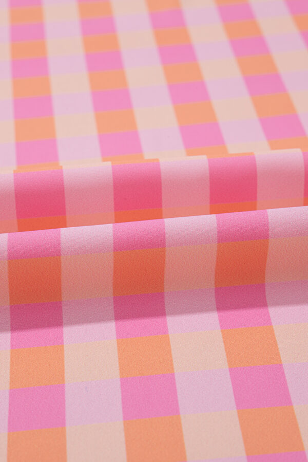 Pink 3pcs Gingham High Waist Bikini & Sarong - Image 24