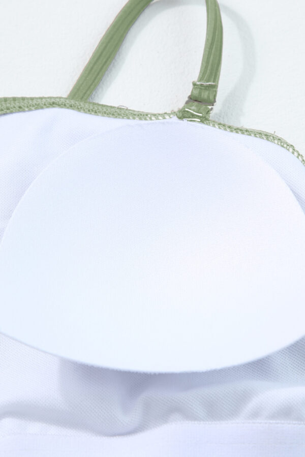 Laurel Green Ribbed Drawstring Sides Cutout One Piece Swimsuit - Image 14