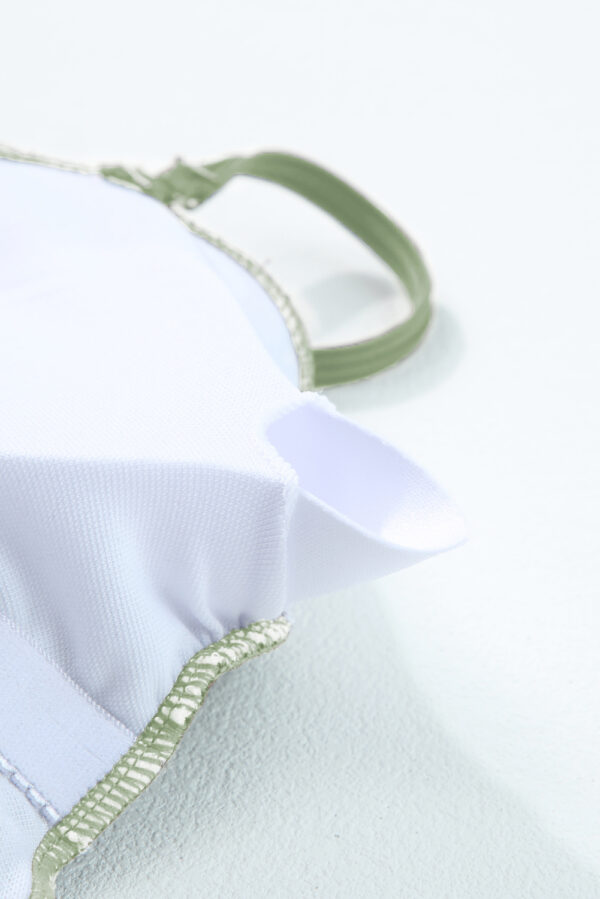 Laurel Green Ribbed Drawstring Sides Cutout One Piece Swimsuit - Image 15